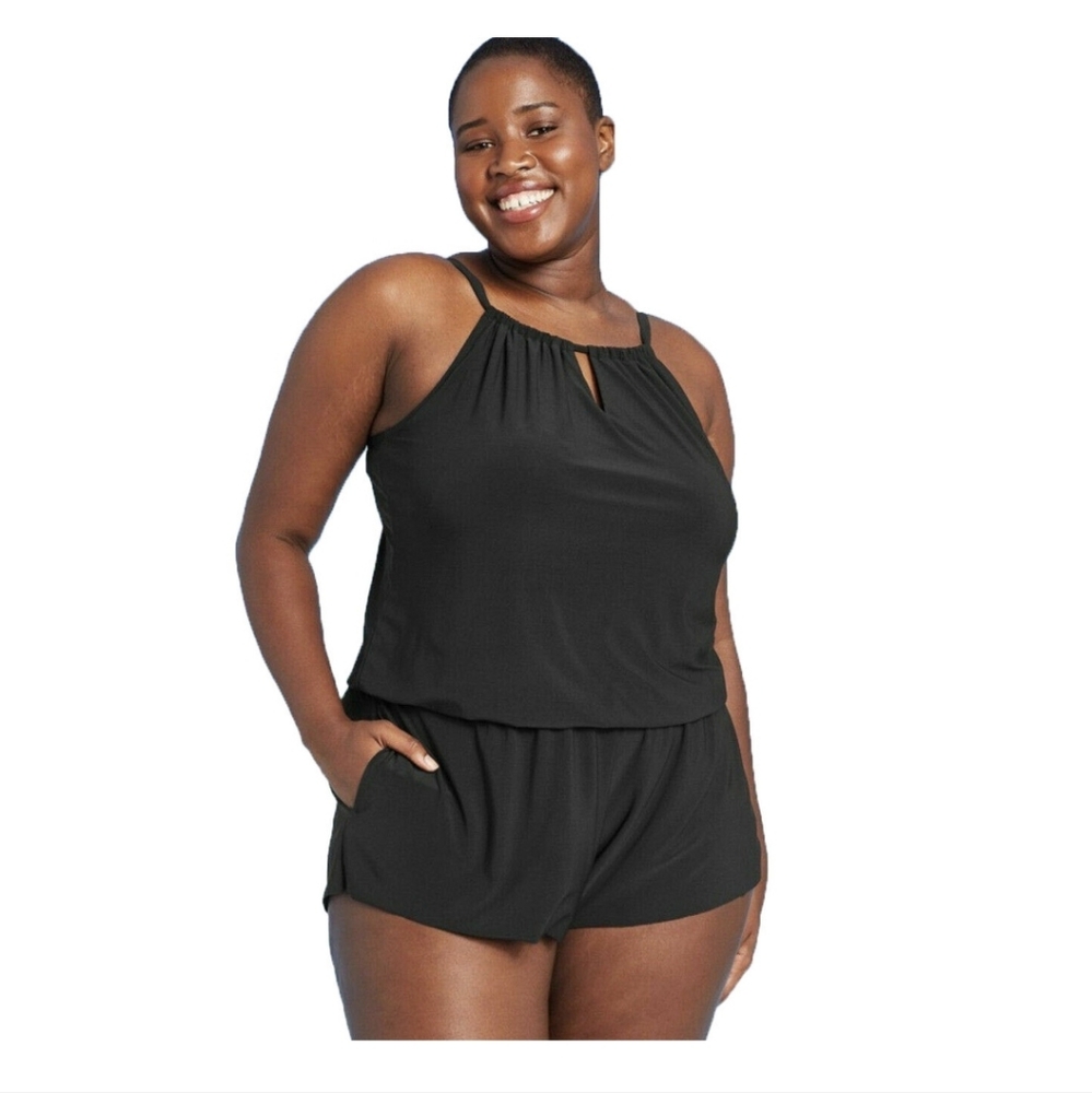 Women's Plus Swimsuit Romper